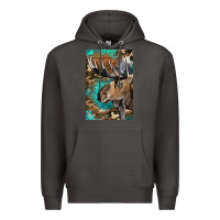Smoke Western Camo Moose Premium Hoodie - LillyAllenDesigns