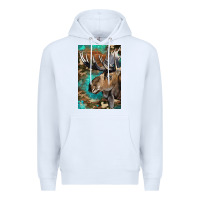 White Western Camo Moose Premium Hoodie - LillyAllenDesigns