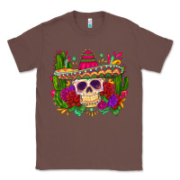 Chestnut mexican skull Classic Tee - Zillion Design Studio