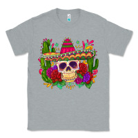 Heather Grey mexican skull Classic Tee - Zillion Design Studio
