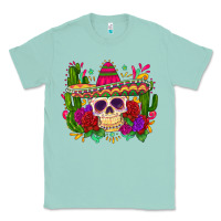 Seafoam mexican skull Classic Tee - Zillion Design Studio