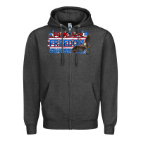 Charcoal Heather long live freedom Zipper Hoodie - Zillion Design Studio