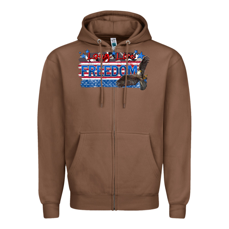 Long Live Freedom Zipper Hoodie by Zillion Design Studio | Teevron