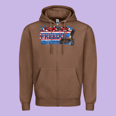 Long Live Freedom Zipper Hoodie Designed By Zillion Design Studio