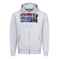 Heather Grey long live freedom Zipper Hoodie - Zillion Design Studio