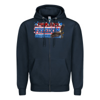 Navy long live freedom Zipper Hoodie - Zillion Design Studio