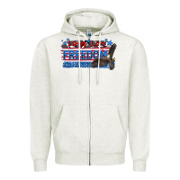 Oatmeal Heather long live freedom Zipper Hoodie - Zillion Design Studio