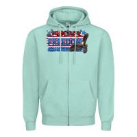 Seafoam long live freedom Zipper Hoodie - Zillion Design Studio