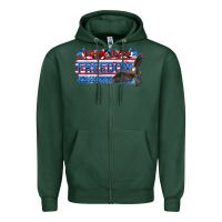 Sports Green long live freedom Zipper Hoodie - Zillion Design Studio