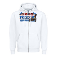 White long live freedom Zipper Hoodie - Zillion Design Studio