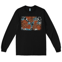 Black leopard cowhide background Long Sleeve Tee - BarkalooDesign