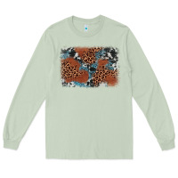 Matcha leopard cowhide background Long Sleeve Tee - BarkalooDesign