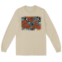 Mushroom leopard cowhide background Long Sleeve Tee - BarkalooDesign