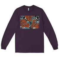 Plum leopard cowhide background Long Sleeve Tee - BarkalooDesign