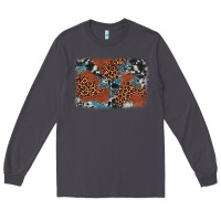 Smoke leopard cowhide background Long Sleeve Tee - BarkalooDesign