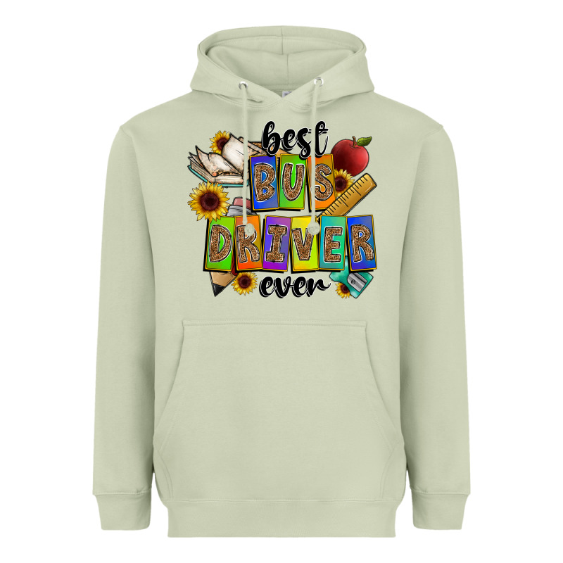 Best Bus Driver Ever Heavyweight Hoodie by CowhideDigitalArt | Teevron