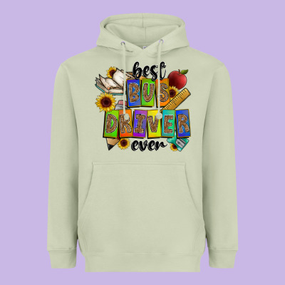 Best Bus Driver Ever Heavyweight Hoodie Designed By Cowhidedigitalart