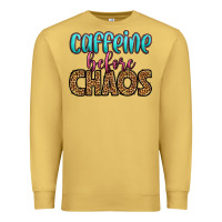Antique Gold caffeine before chaos Premium Sweatshirt - HRA Design Shop