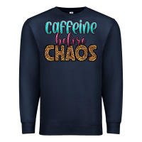Navy caffeine before chaos Premium Sweatshirt - HRA Design Shop