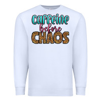 White caffeine before chaos Premium Sweatshirt - HRA Design Shop