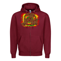 Burgundy black history background Zipper Hoodie - texasbilliewilder