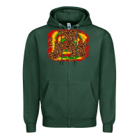 Sports Green black history background Zipper Hoodie - texasbilliewilder
