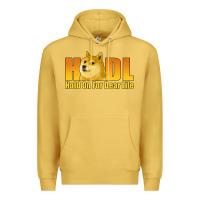 Antique Gold hodl hold on for dear life dogecoin Premium Hoodie - Jasminsmagicworld