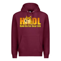 Burgundy hodl hold on for dear life dogecoin Premium Hoodie - Jasminsmagicworld