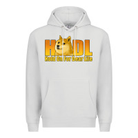 Dove Grey hodl hold on for dear life dogecoin Premium Hoodie - Jasminsmagicworld