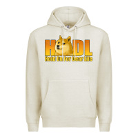 Oatmeal Heather hodl hold on for dear life dogecoin Premium Hoodie - Jasminsmagicworld