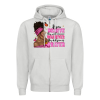 Dove Grey afro woman bun and religion faith prayer Zipper Hoodie - texasbilliewilder