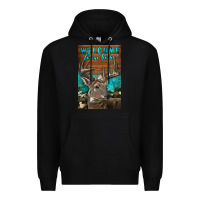 Black Western Buck Deer Garden Premium Hoodie - LillyAllenDesigns
