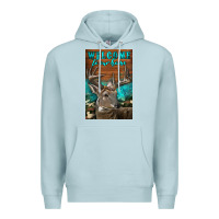 Blue Mist Western Buck Deer Garden Premium Hoodie - LillyAllenDesigns