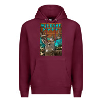 Burgundy Western Buck Deer Garden Premium Hoodie - LillyAllenDesigns