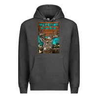 Charcoal Heather Western Buck Deer Garden Premium Hoodie - LillyAllenDesigns