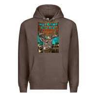 Coffee Western Buck Deer Garden Premium Hoodie - LillyAllenDesigns