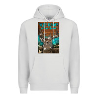 Dove Grey Western Buck Deer Garden Premium Hoodie - LillyAllenDesigns
