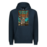 Navy Western Buck Deer Garden Premium Hoodie - LillyAllenDesigns