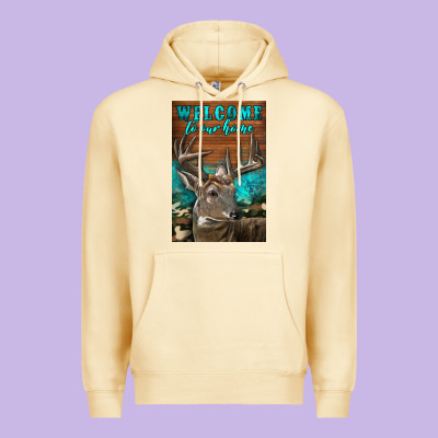 Western Buck Deer Garden Premium Hoodie Designed By Lillyallendesigns