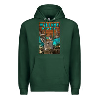 Sports Green Western Buck Deer Garden Premium Hoodie - LillyAllenDesigns