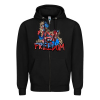 Black freedom rock hand Zipper Hoodie - Zillion Design Studio
