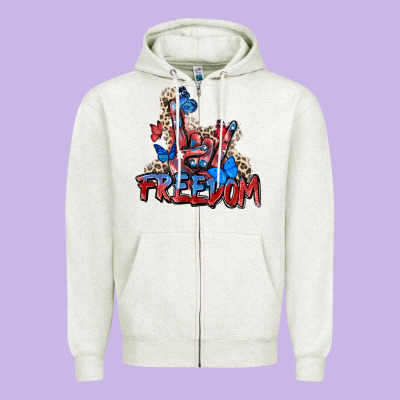 Freedom Rock Hand Zipper Hoodie Designed By Zillion Design Studio