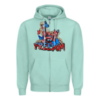 Seafoam freedom rock hand Zipper Hoodie - Zillion Design Studio