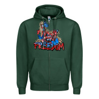 Sports Green freedom rock hand Zipper Hoodie - Zillion Design Studio