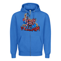 True Royal freedom rock hand Zipper Hoodie - Zillion Design Studio
