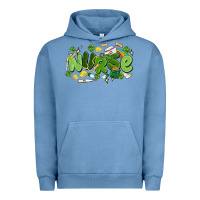 Pigment Pebble Blue st.patrick's day nurse Urban Hoodie - MaliasSmallBusiness