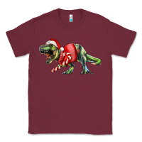 Burgundy t rex christmas Classic Tee - RanaPortraitStore