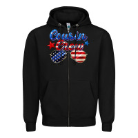 Black cousin crew Zipper Hoodie - Zillion Design Studio