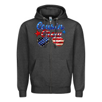 Charcoal Heather cousin crew Zipper Hoodie - Zillion Design Studio