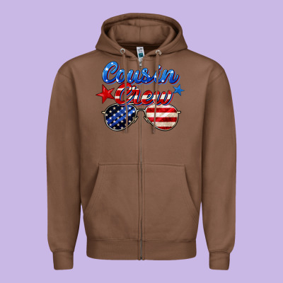 Cousin Crew Zipper Hoodie Designed By Zillion Design Studio